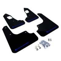 Rally Armor  К-т брызговиков UR для EVO X  Blue Logo