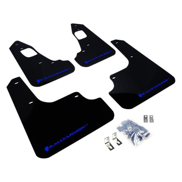 Rally Armor  К-т брызговиков UR для EVO X  Blue Logo