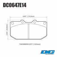 DC BRAKES Колодки тормозные передние RT.2 для SUBARU Impreza WRX, Nissan 300ZX