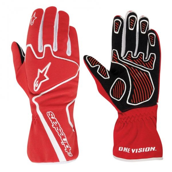 Alpinestars Перчатки детские для картинга Tech 1-K Race S, красно-белые