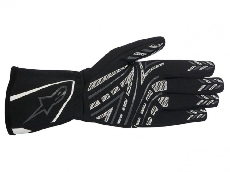 Alpinestars Перчатки детские для картинга Tech 1-K Race S, черно-белые