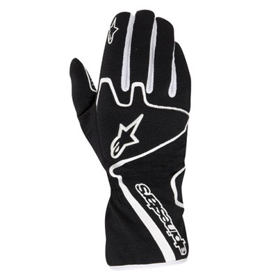 Alpinestars Перчатки детские для картинга Tech 1-K Race S, черно-белые