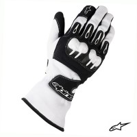 Alpinestars Перчатки для картинга/мотоциклетные Tech 1-KV Race, белые, р-р XL