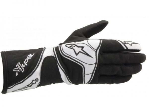 Alpinestars Перчатки для картинга Tech 1-K Race, черно-белые, р-р M