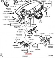 MMC Заглушка напольной консоли EVO X