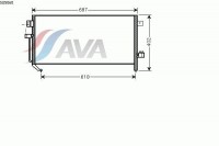 AVA Радиатор кондиционера SUB