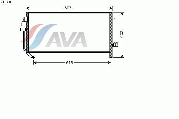 AVA Радиатор кондиционера SUB