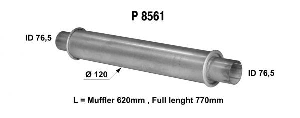 Fenno Steel Глушитель 620 мм (d = 120, id = 76,5 мм)