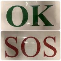 Табличка SOS/OK