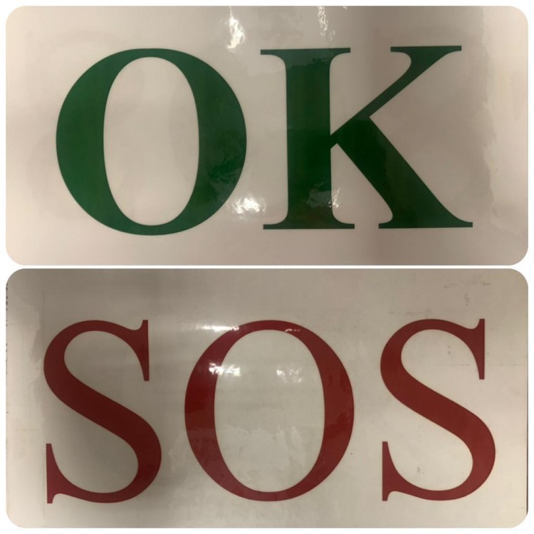 Табличка SOS/OK