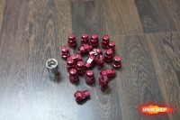Гайки колесные (красные) biltema 20шт +4 секретки,ключ