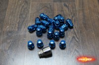 Гайки колесные (синие) biltema 20шт +4 секретки,ключ